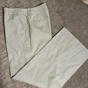 Women’s lined, pin-striped wide leg slacks, size 4P